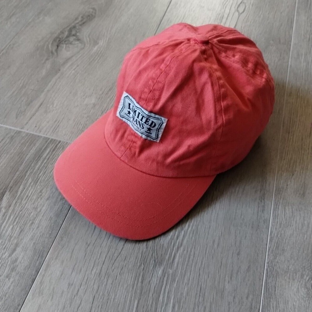 The Limited Jeans Hat Cap Peach Orange Pink Stretch Fit Adult Retro Cotton OSFA